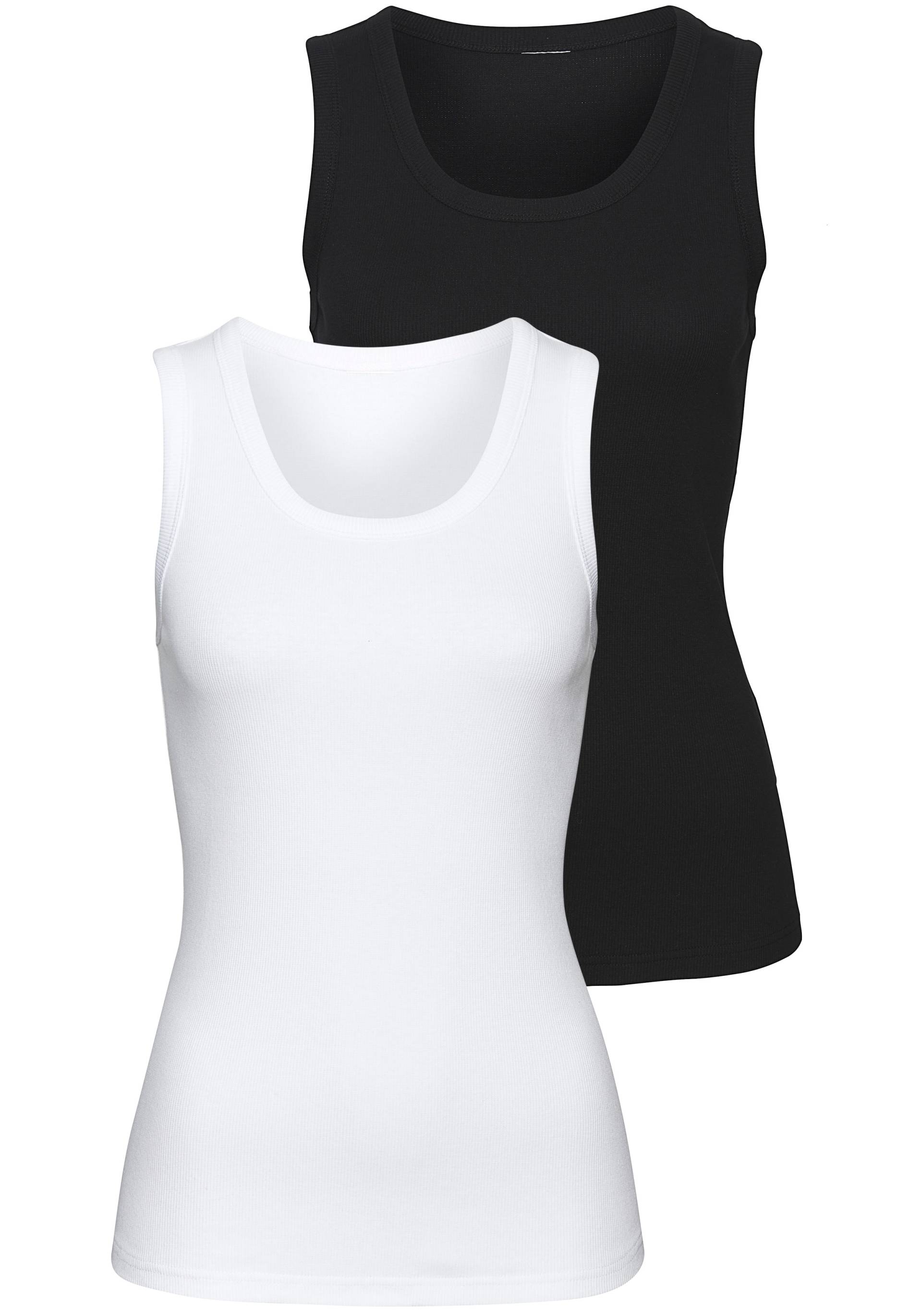 Vivance Tanktop »aus weichem Rippen-Jersey«, (2er-Pack) von Vivance