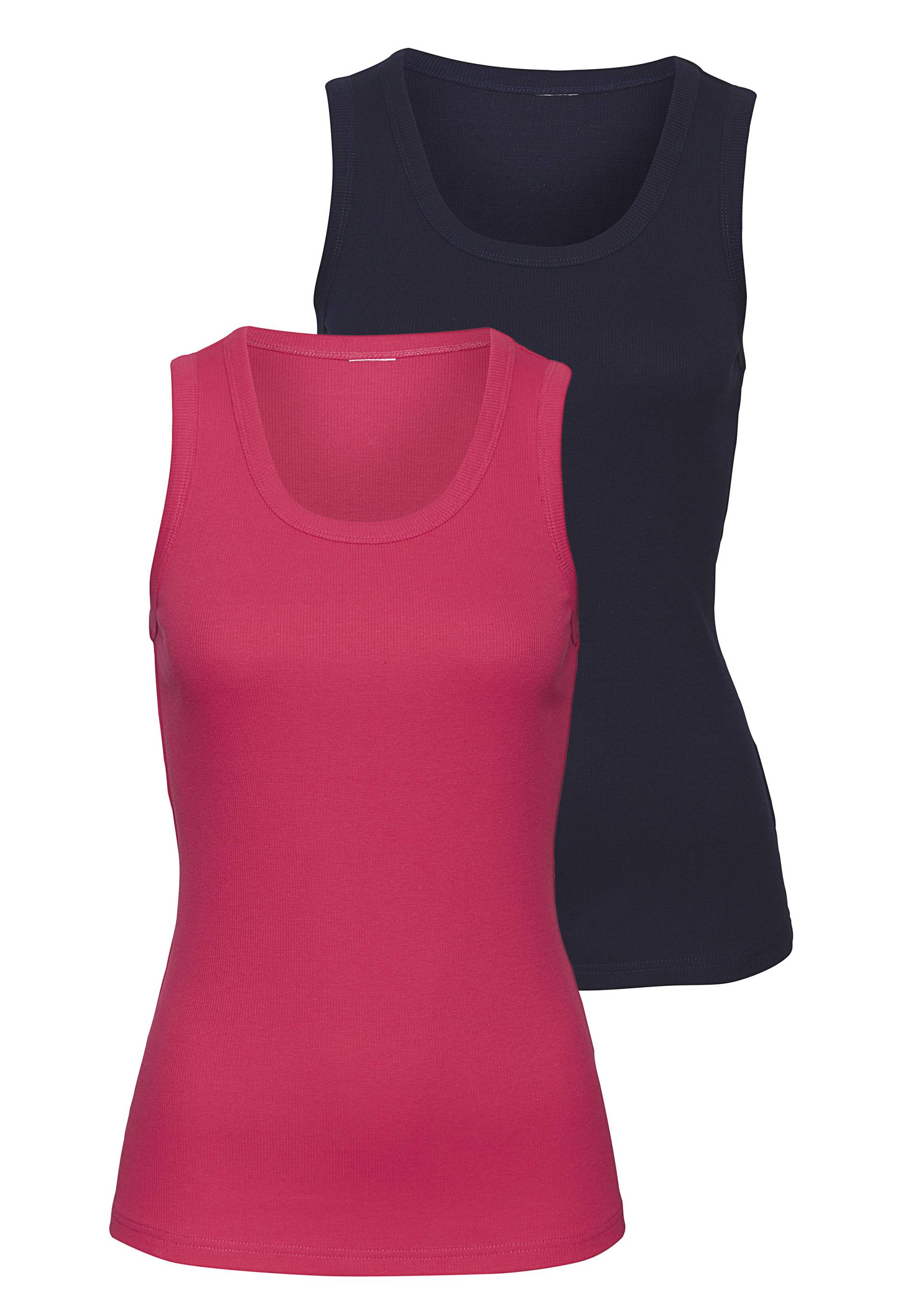 Vivance Tanktop »aus weichem Rippen-Jersey«, (2er-Pack) von Vivance