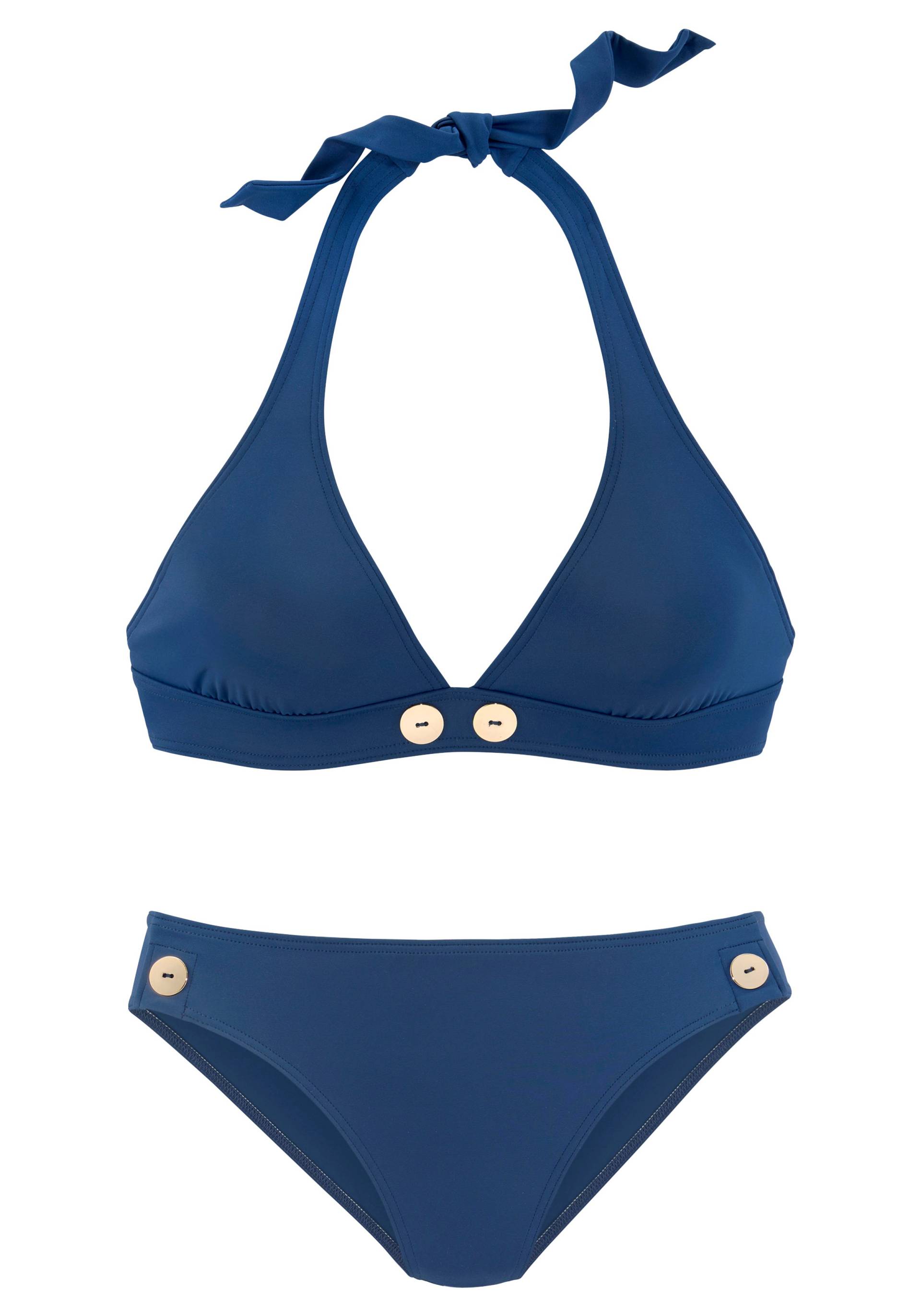 Vivance Triangel-Bikini, mit goldfarbenen Zierknöpfen Vivance Triangel-Bikini, mit goldfarbenen Zierknöpfen von Vivance