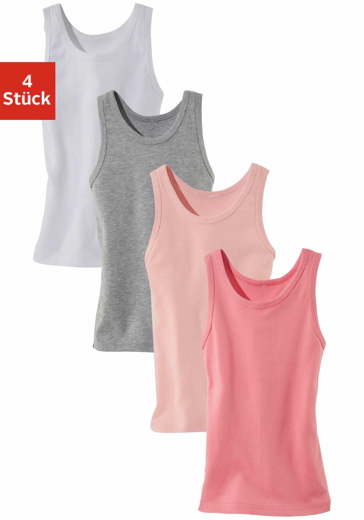 Vivance Unterhemd, (Packung, 4 St.), in rosa Farben, Tanktop, Unterziehshirt von Vivance