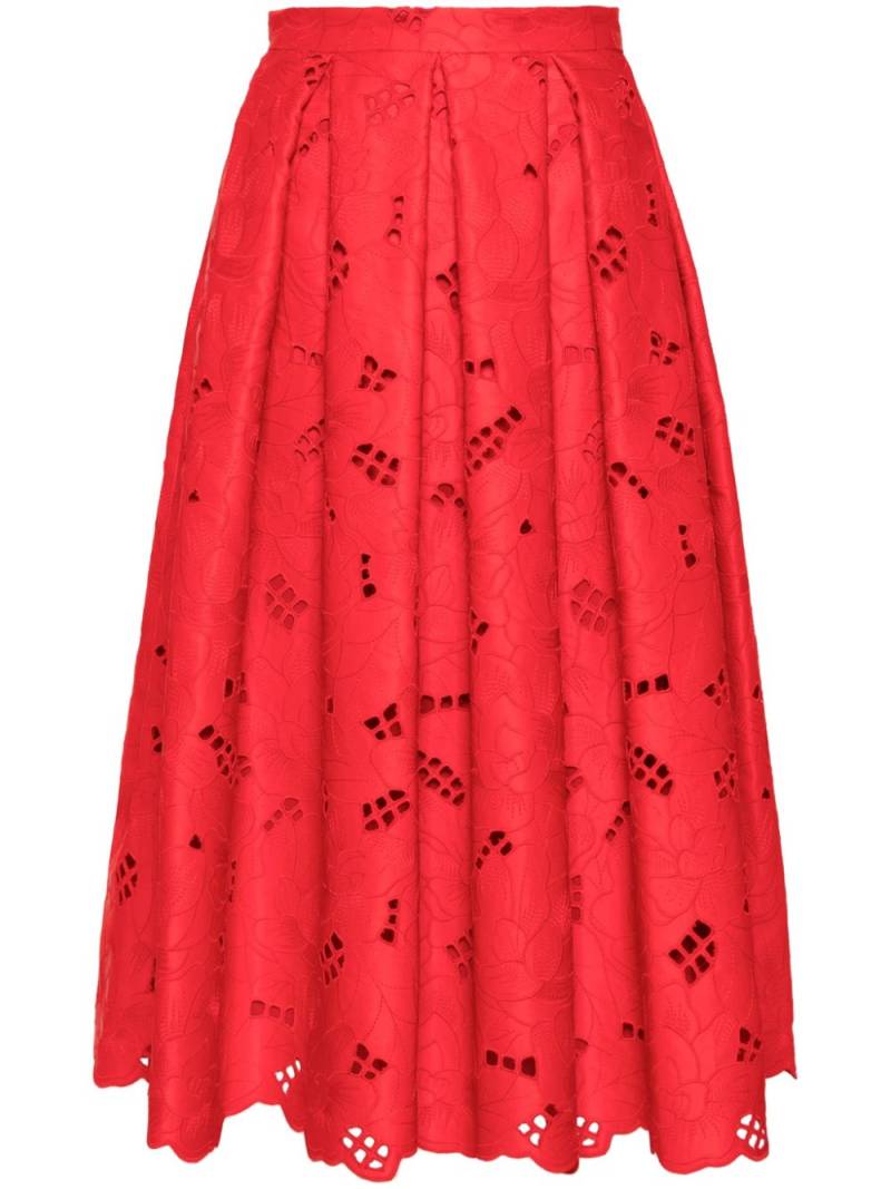 Vivetta broderie-anglaise full skirt - Red von Vivetta