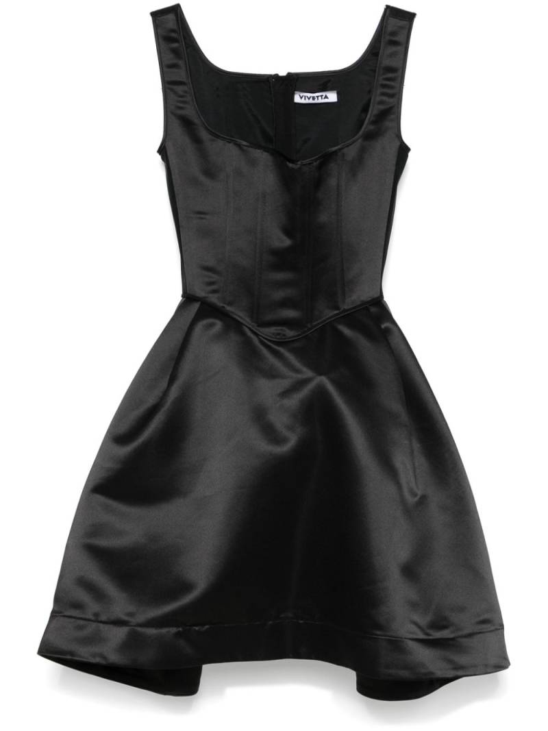 Vivetta duchess satin mini dress - Black von Vivetta