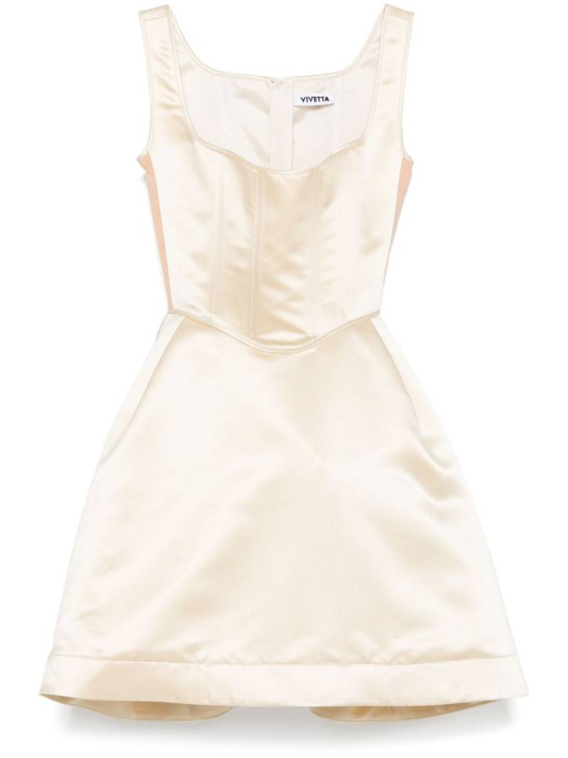 Vivetta duchess satin mini dress - Neutrals von Vivetta