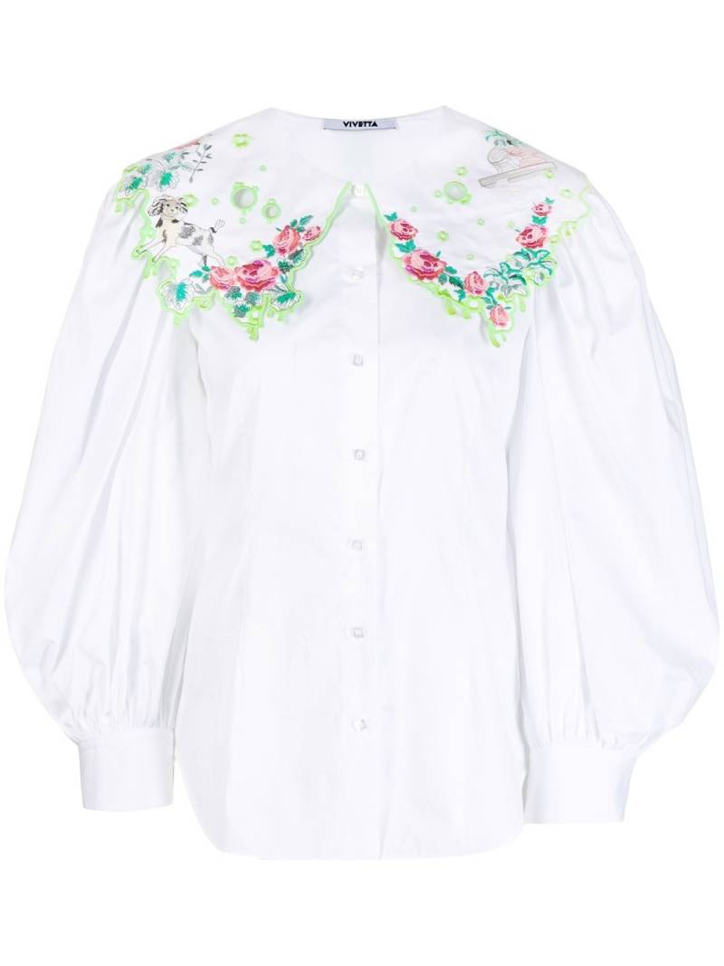 Vivetta embroidered-collar blouse - White von Vivetta