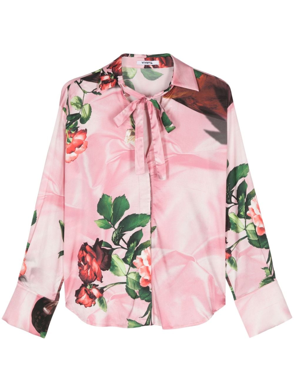 Vivetta floral-print satin shirt - Pink von Vivetta