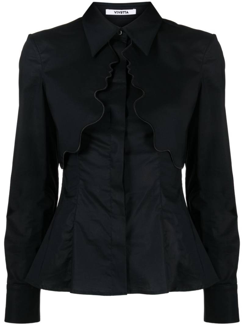 Vivetta scallop-edge poplin shirt - Black von Vivetta