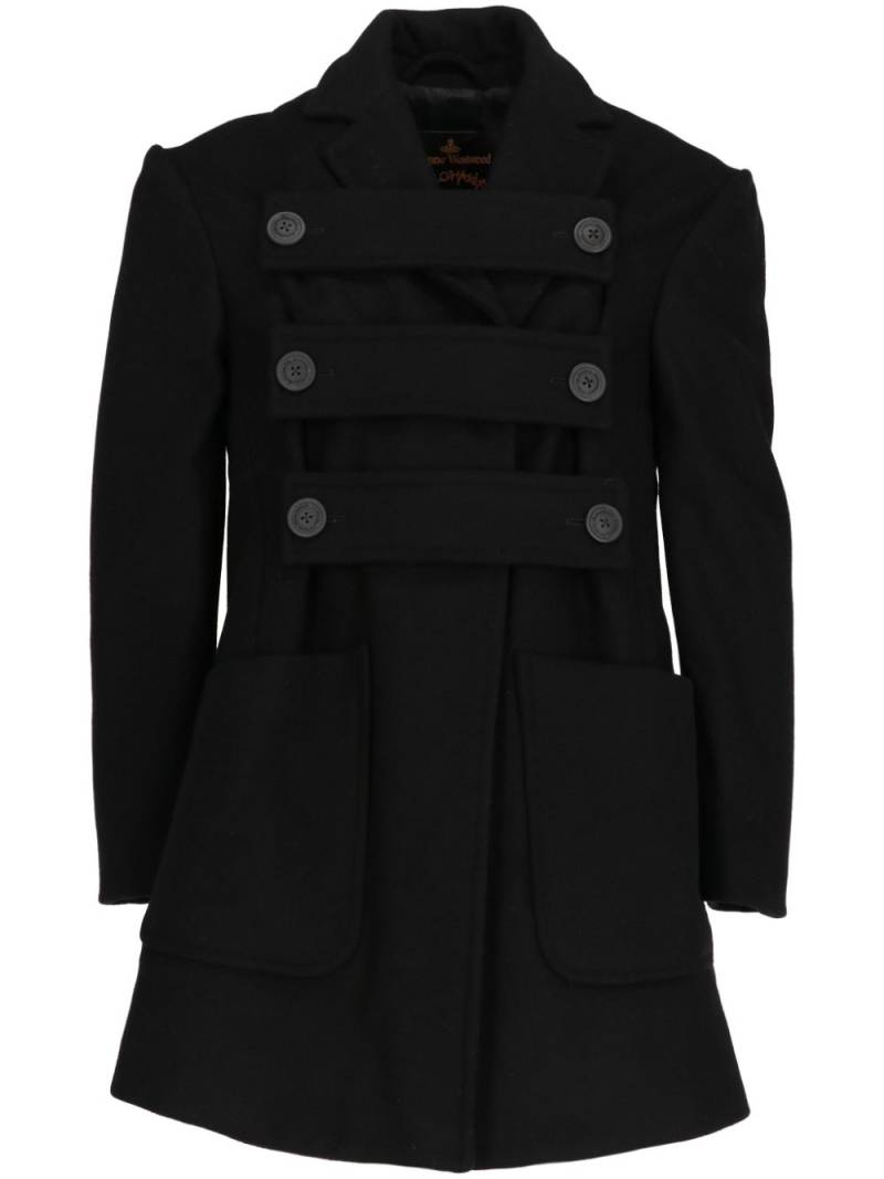 Vivienne Westwood Pre-Owned 2000 double-breasted wool coat - Black von Vivienne Westwood Pre-Owned