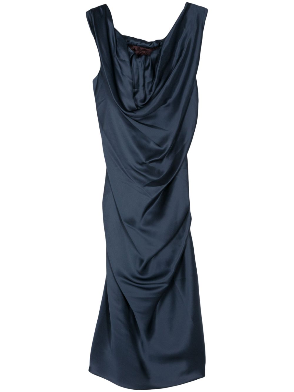 Vivienne Westwood Pre-Owned 2010s crepe draped midi dress - Blue von Vivienne Westwood Pre-Owned