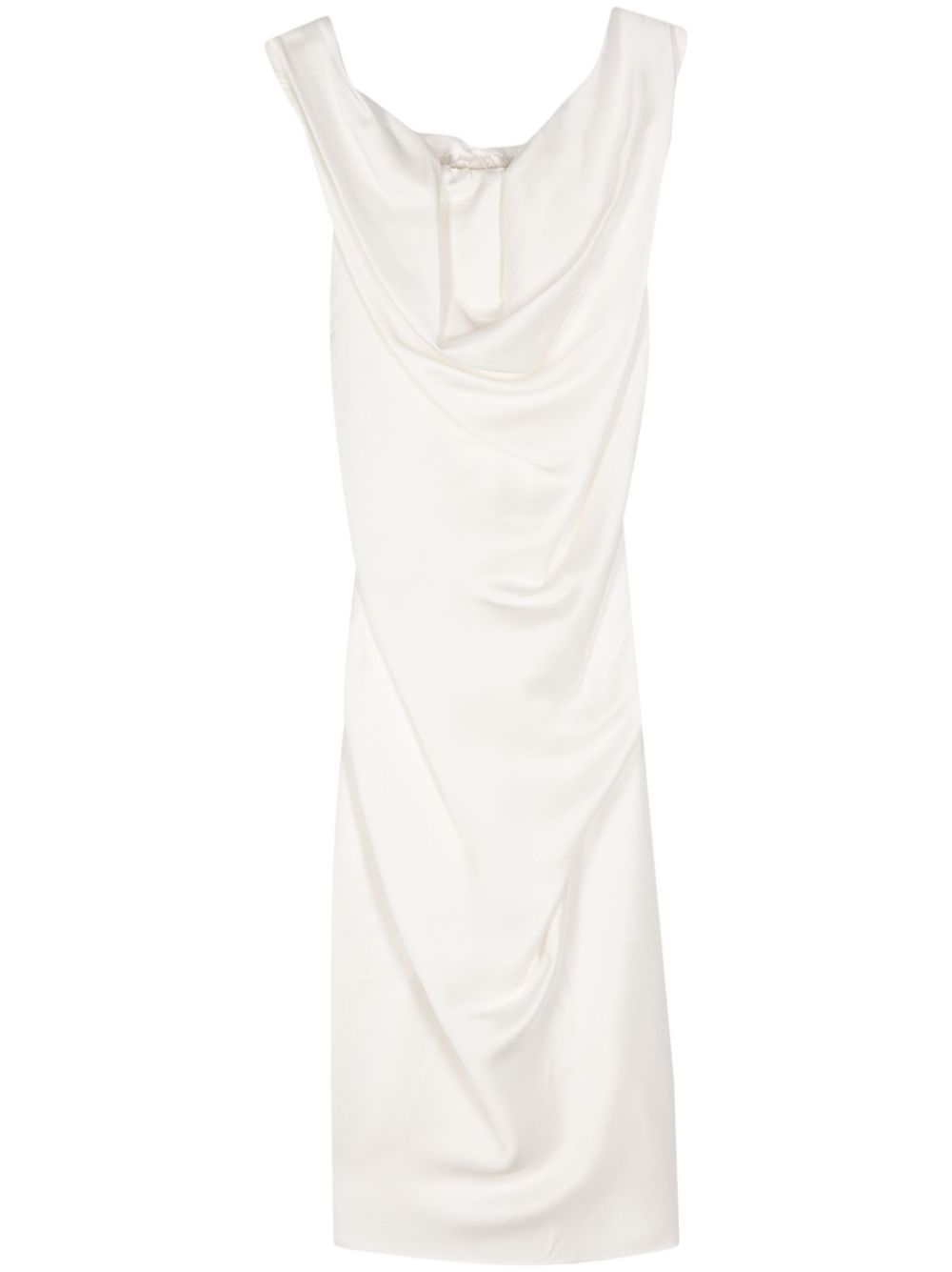 Vivienne Westwood Pre-Owned 2010s crepe draped midi dress - White von Vivienne Westwood Pre-Owned