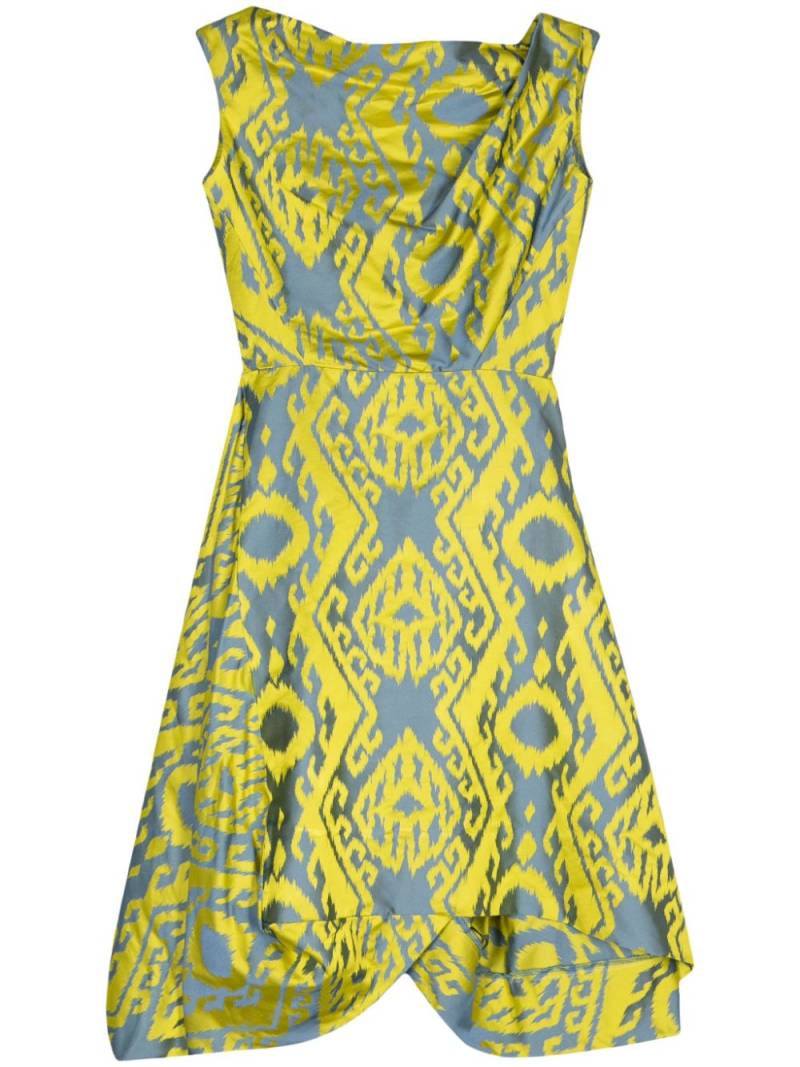 Vivienne Westwood Pre-Owned 2014 patterned-jacquard midi dress - Blue von Vivienne Westwood Pre-Owned