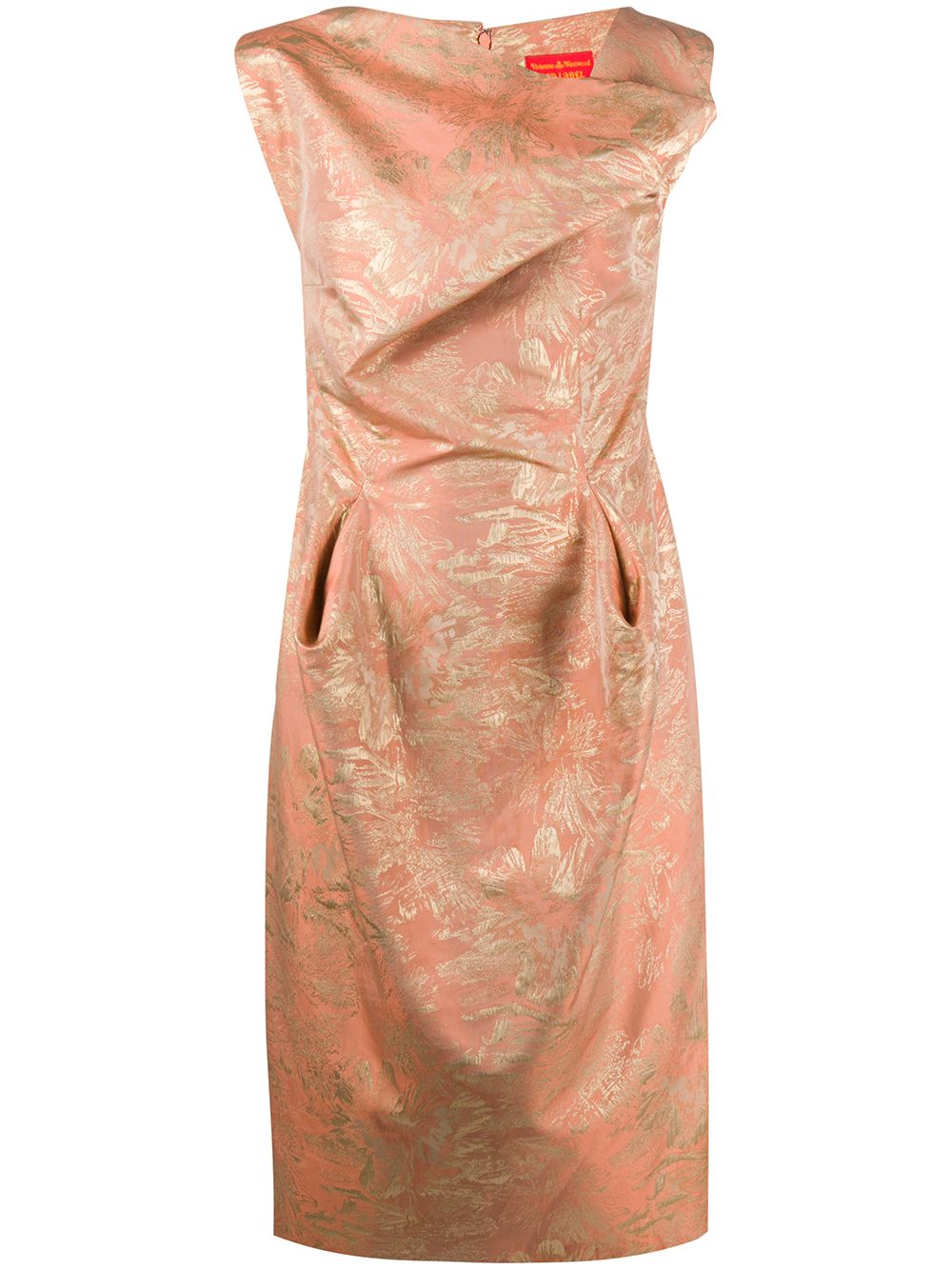 Vivienne Westwood Pre-Owned jacquard draped dress - Pink von Vivienne Westwood Pre-Owned