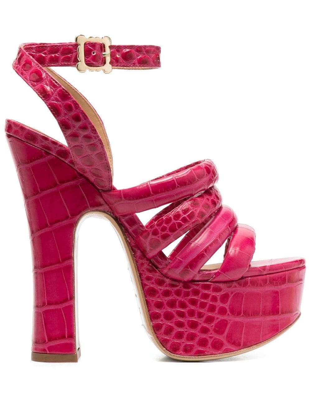 Vivienne Westwood 150mm crocodile platform sandals - Pink von Vivienne Westwood