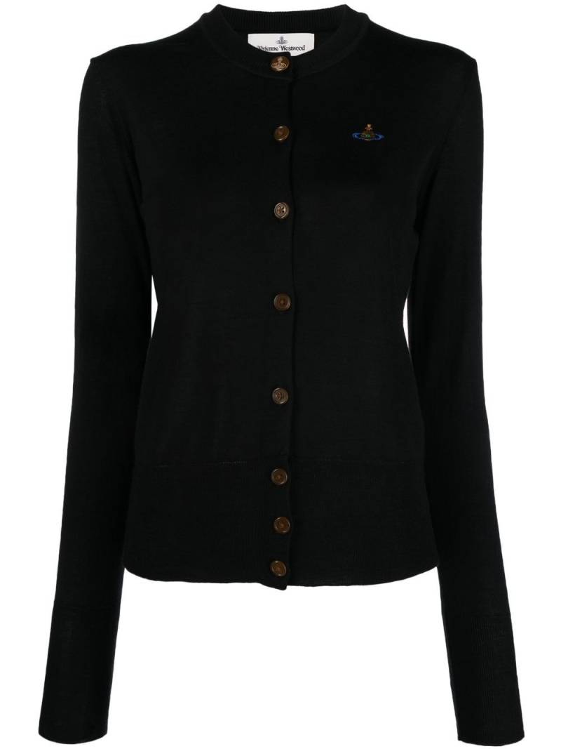 Vivienne Westwood Bea Orb-embroidered cardigan - Black von Vivienne Westwood