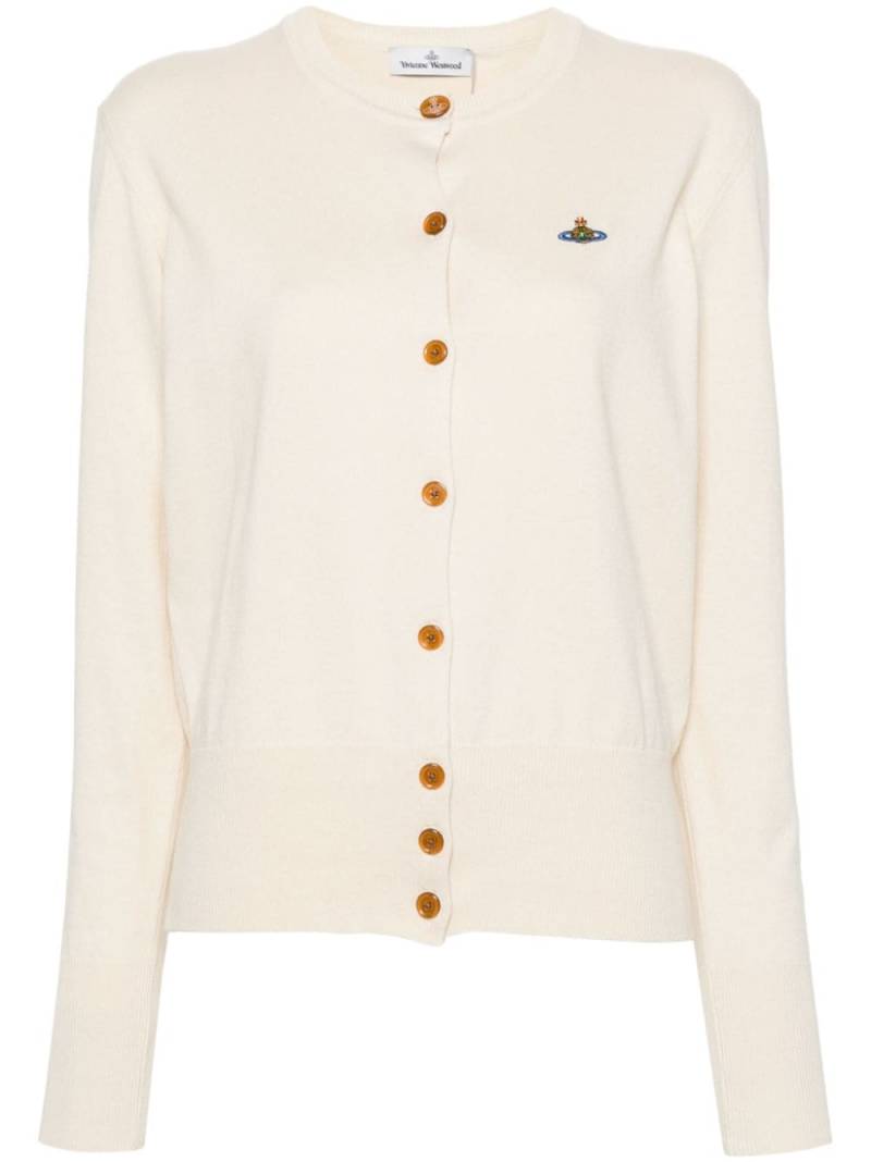 Vivienne Westwood Bea ribbed-knit cardigan - Neutrals von Vivienne Westwood