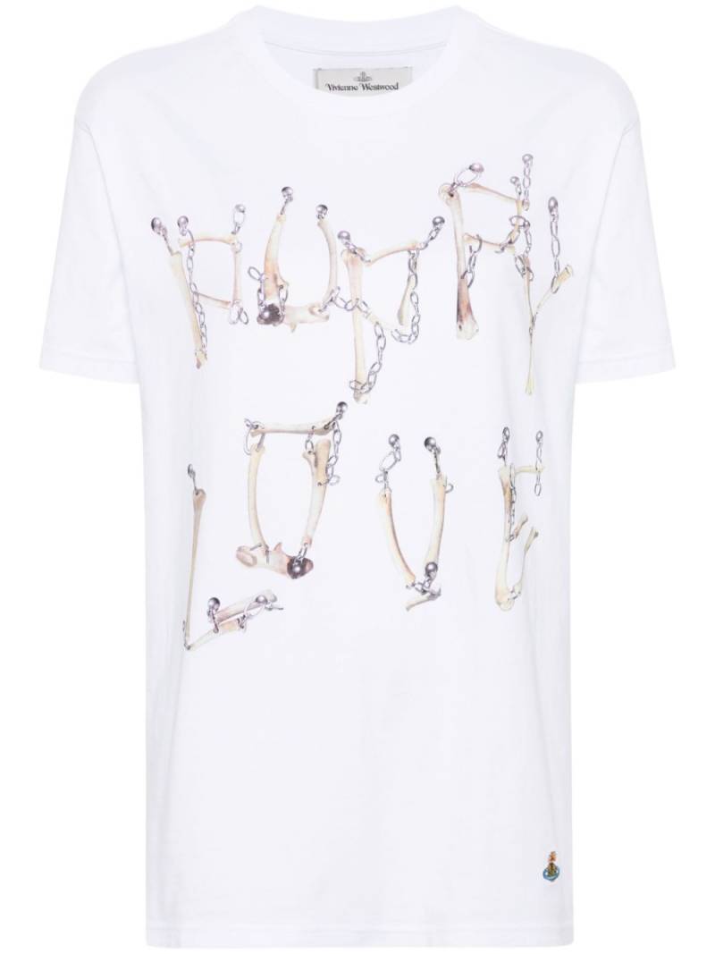 Vivienne Westwood Bones 'n chain cotton T-shirt - White von Vivienne Westwood