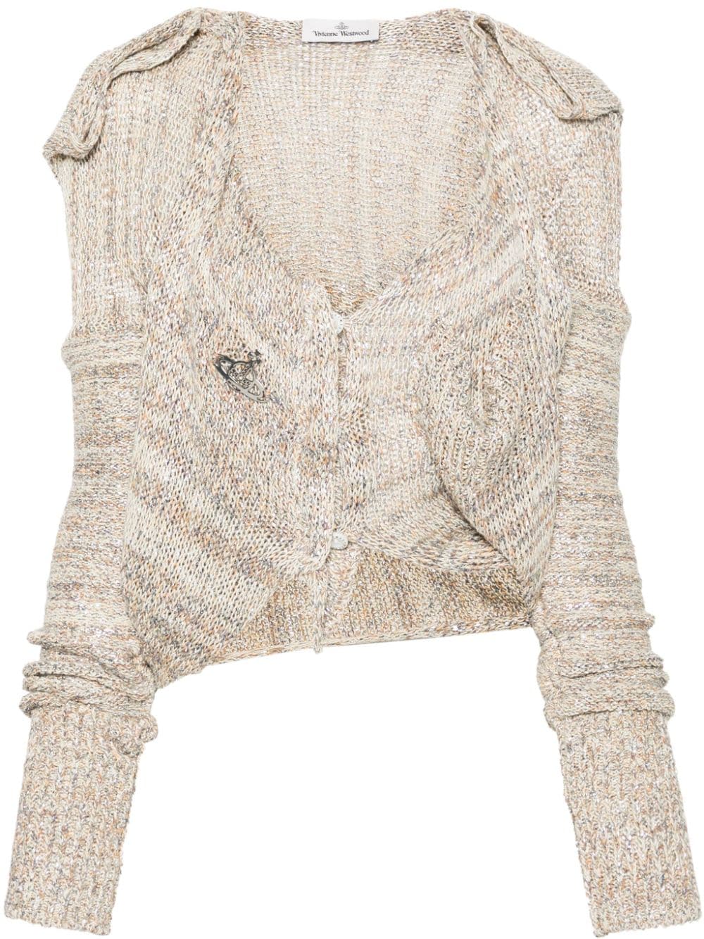 Vivienne Westwood Colette asymmetric cardigan - Neutrals von Vivienne Westwood