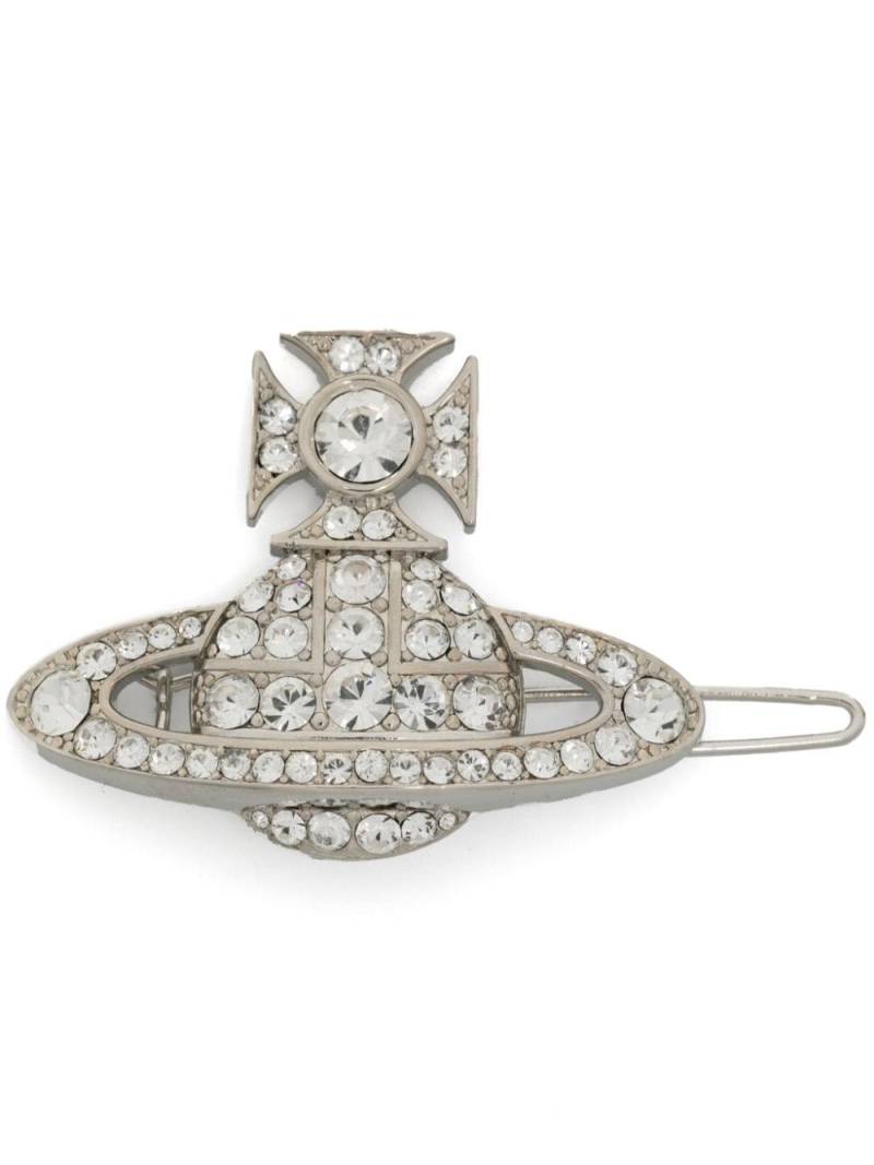 Vivienne Westwood Corinne crystal-embellished hair clip - Silver von Vivienne Westwood