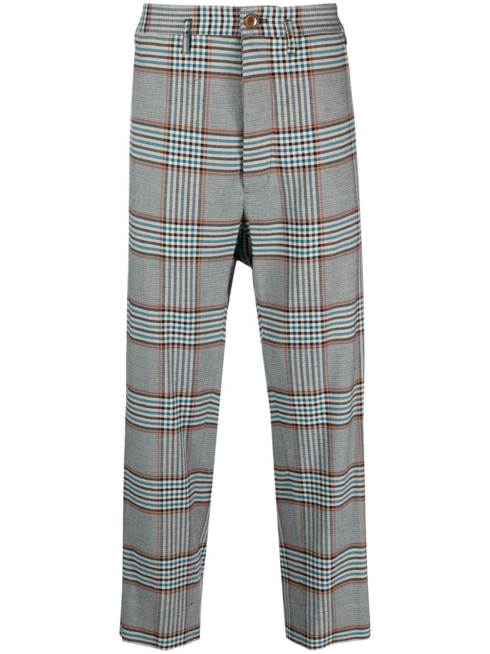 Vivienne Westwood Cruise tartan-check drop-crotch trousers - Blue von Vivienne Westwood