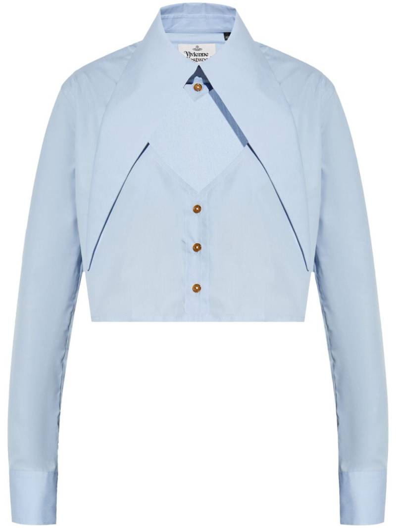 Vivienne Westwood Cut-off Heart cropped shirt - Blue von Vivienne Westwood