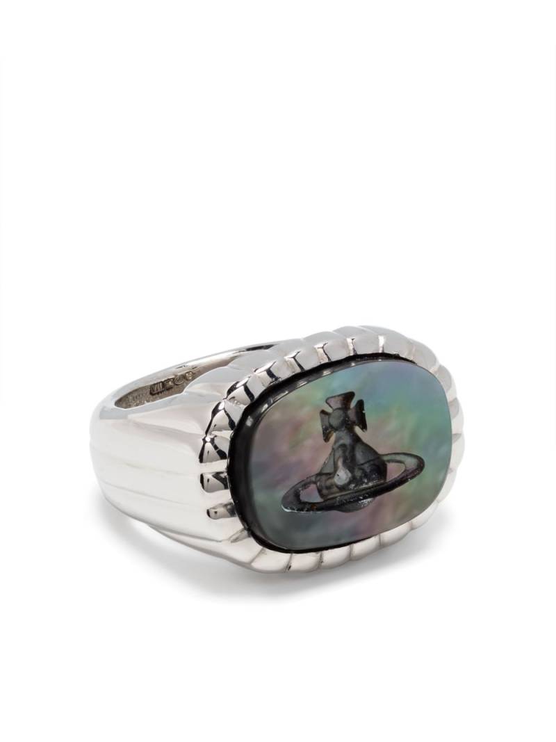 Vivienne Westwood Denver Orb-detail ring - Silver von Vivienne Westwood