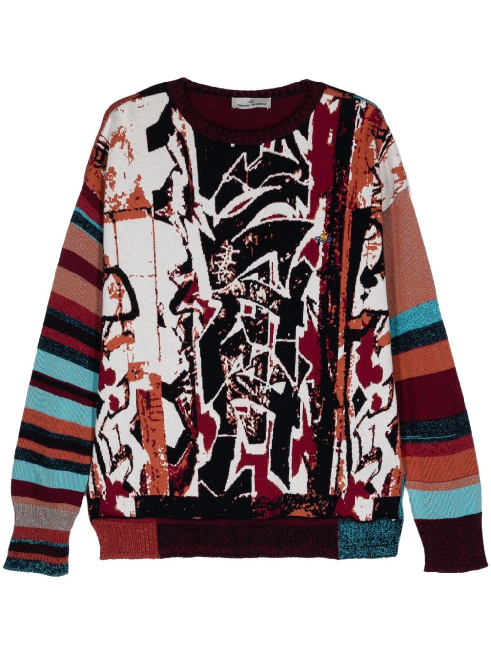 Vivienne Westwood Graffiti-jacquard jumper - White von Vivienne Westwood