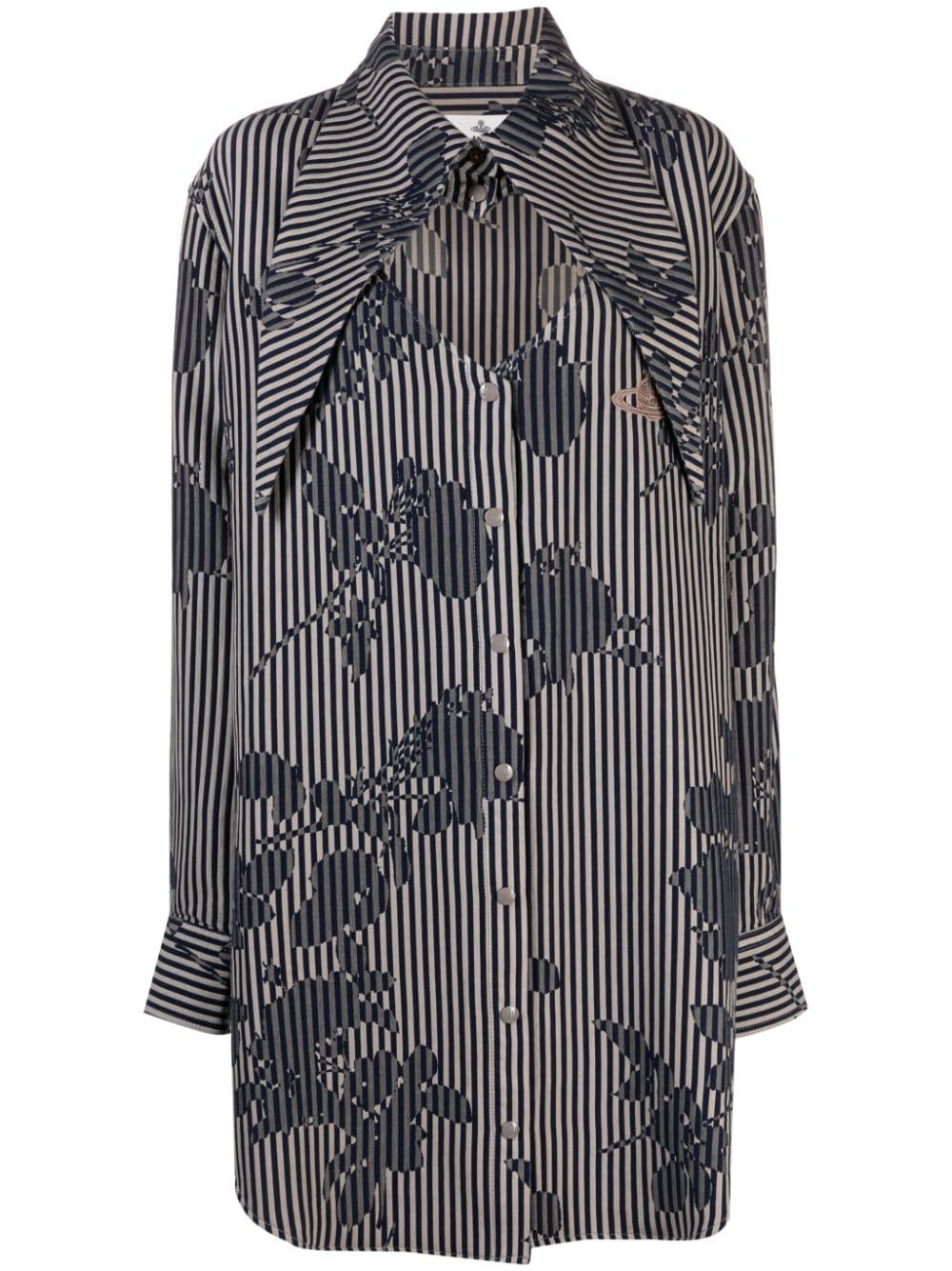 Vivienne Westwood Heart cut-out shirt dress - Blue von Vivienne Westwood