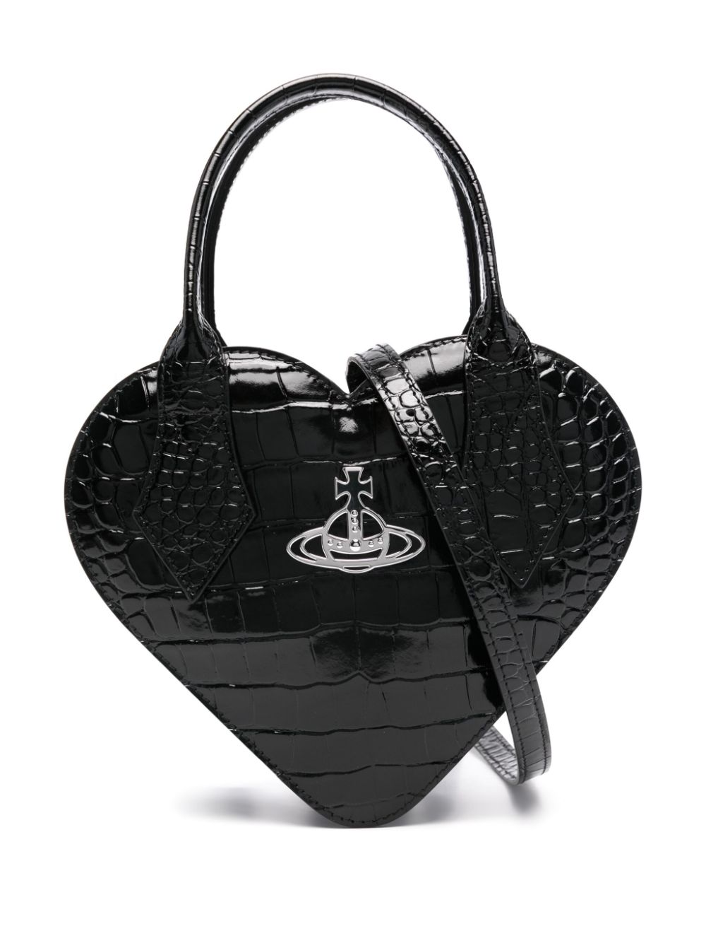 Vivienne Westwood Heart leather tote bag - Black von Vivienne Westwood