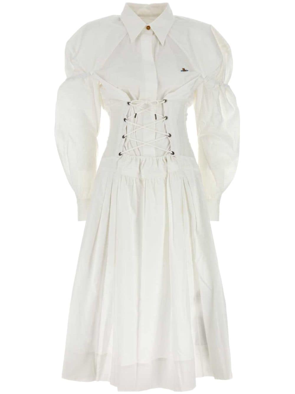 Vivienne Westwood Kate corset midi dress - White von Vivienne Westwood