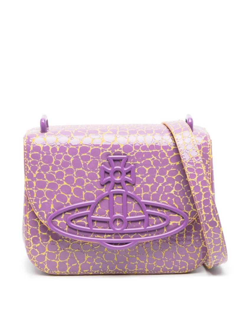 Vivienne Westwood Linda patent cross body bag - Purple von Vivienne Westwood