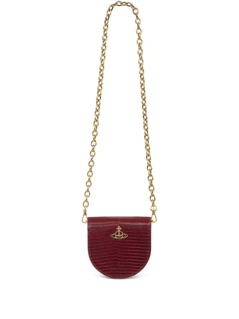 Vivienne Westwood Lizard saddle crossbody bag - Red von Vivienne Westwood