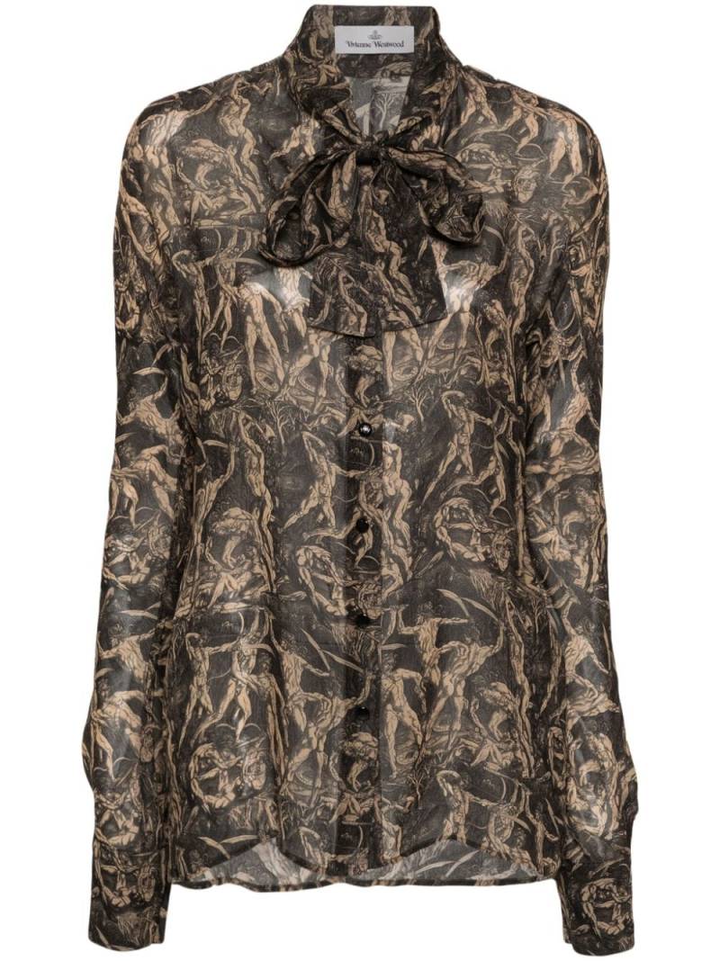 Vivienne Westwood Metro Evolution of Man-print shirt - Neutrals von Vivienne Westwood