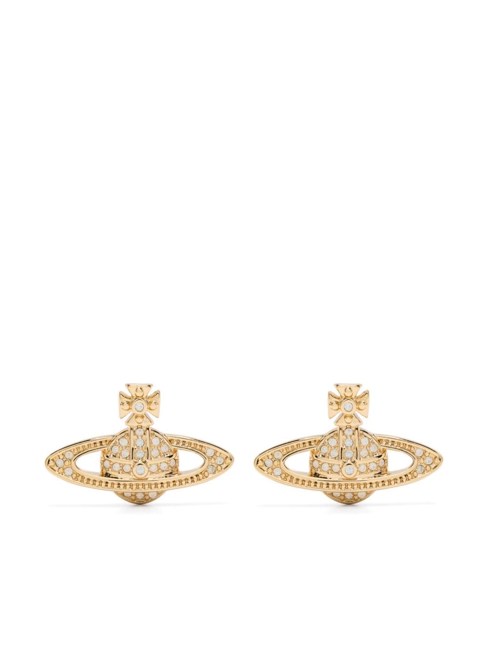 Vivienne Westwood Mini Bas Relief stud earrings - Gold von Vivienne Westwood