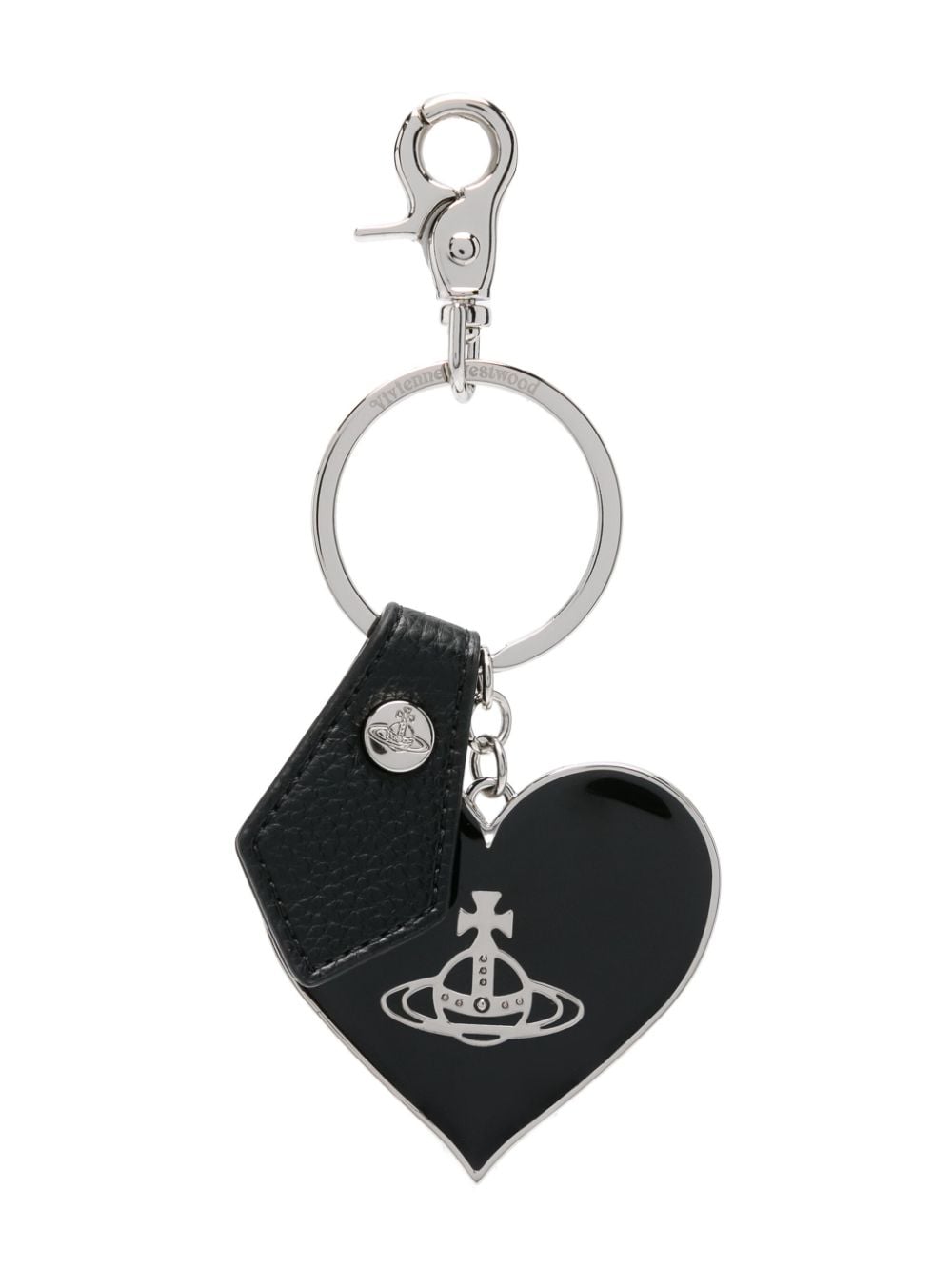 Vivienne Westwood Mirror Heart Orb keyring - Silver von Vivienne Westwood