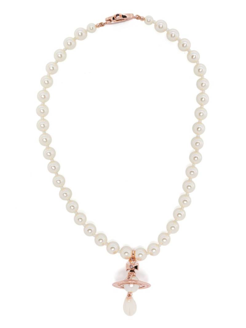 Vivienne Westwood One Row necklace - White von Vivienne Westwood