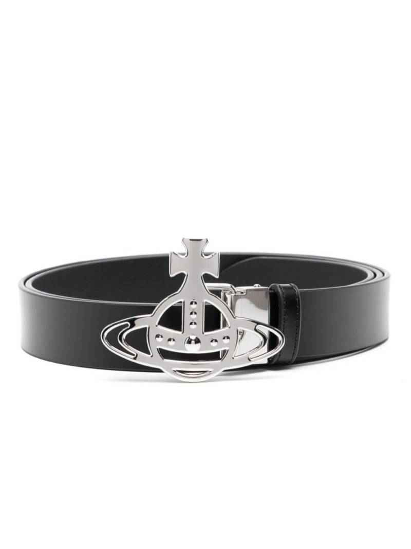 Vivienne Westwood Orb buckle belt - Black von Vivienne Westwood