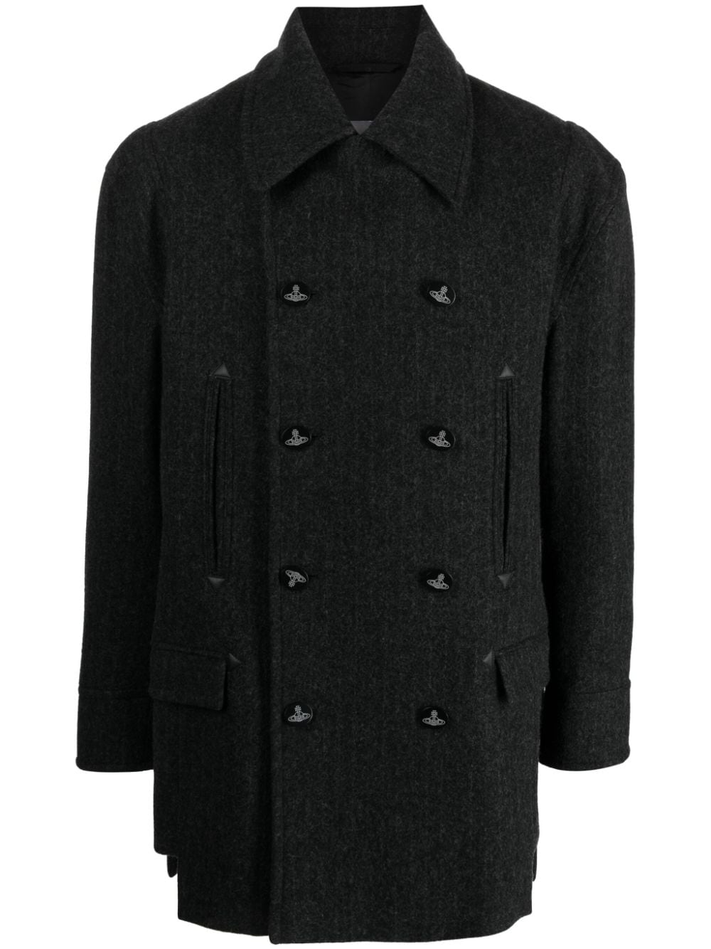 Vivienne Westwood Orb-button double-breasted peacoat - Grey von Vivienne Westwood