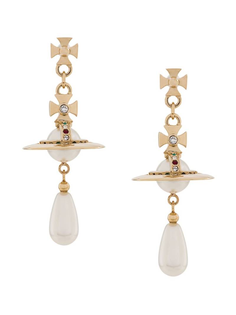 Vivienne Westwood Orb drop earrings - Gold von Vivienne Westwood