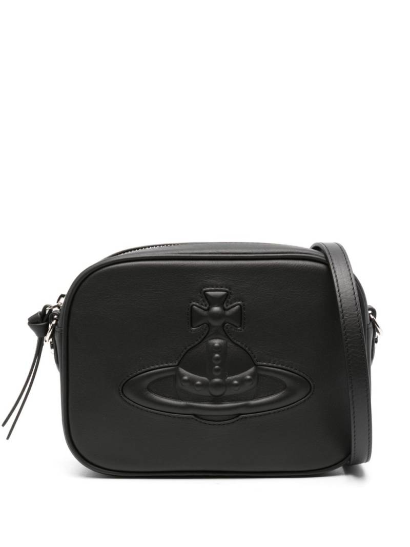 Vivienne Westwood Orb-embossed leather cross body bag - Black von Vivienne Westwood