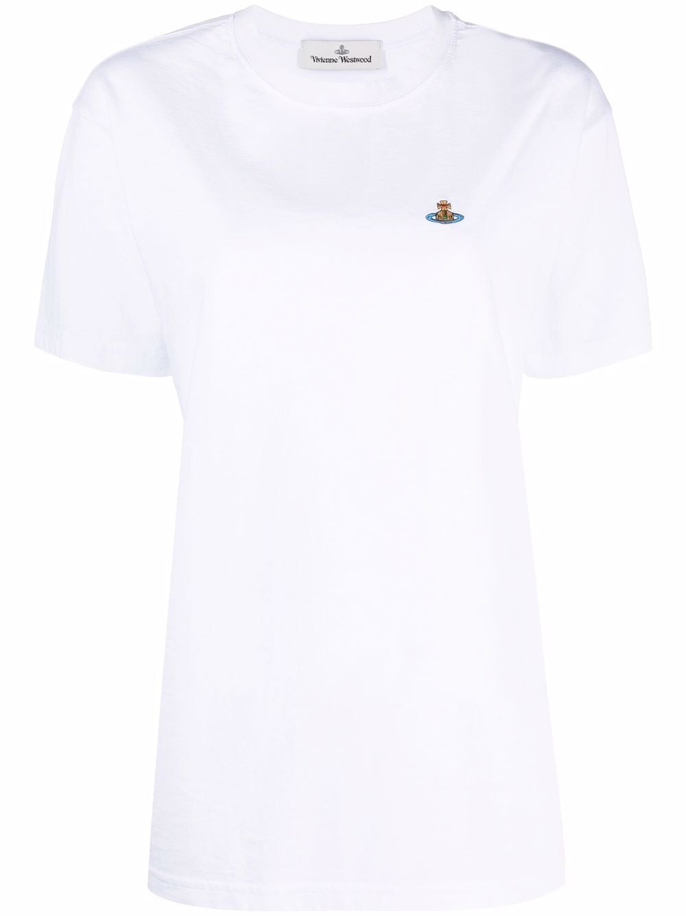 Vivienne Westwood Orb-embroidered organic cotton T-shirt - White von Vivienne Westwood