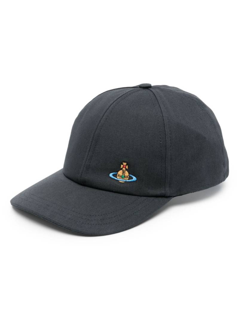 Vivienne Westwood Orb-embroidered baseball cap - Blue von Vivienne Westwood