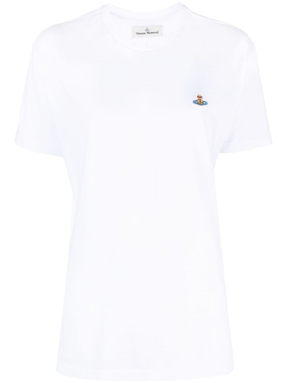 Vivienne Westwood Orb-embroidered cotton T-shirt - White von Vivienne Westwood