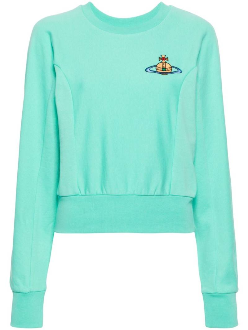 Vivienne Westwood Orb-embroidered cotton sweatshirt - Green von Vivienne Westwood