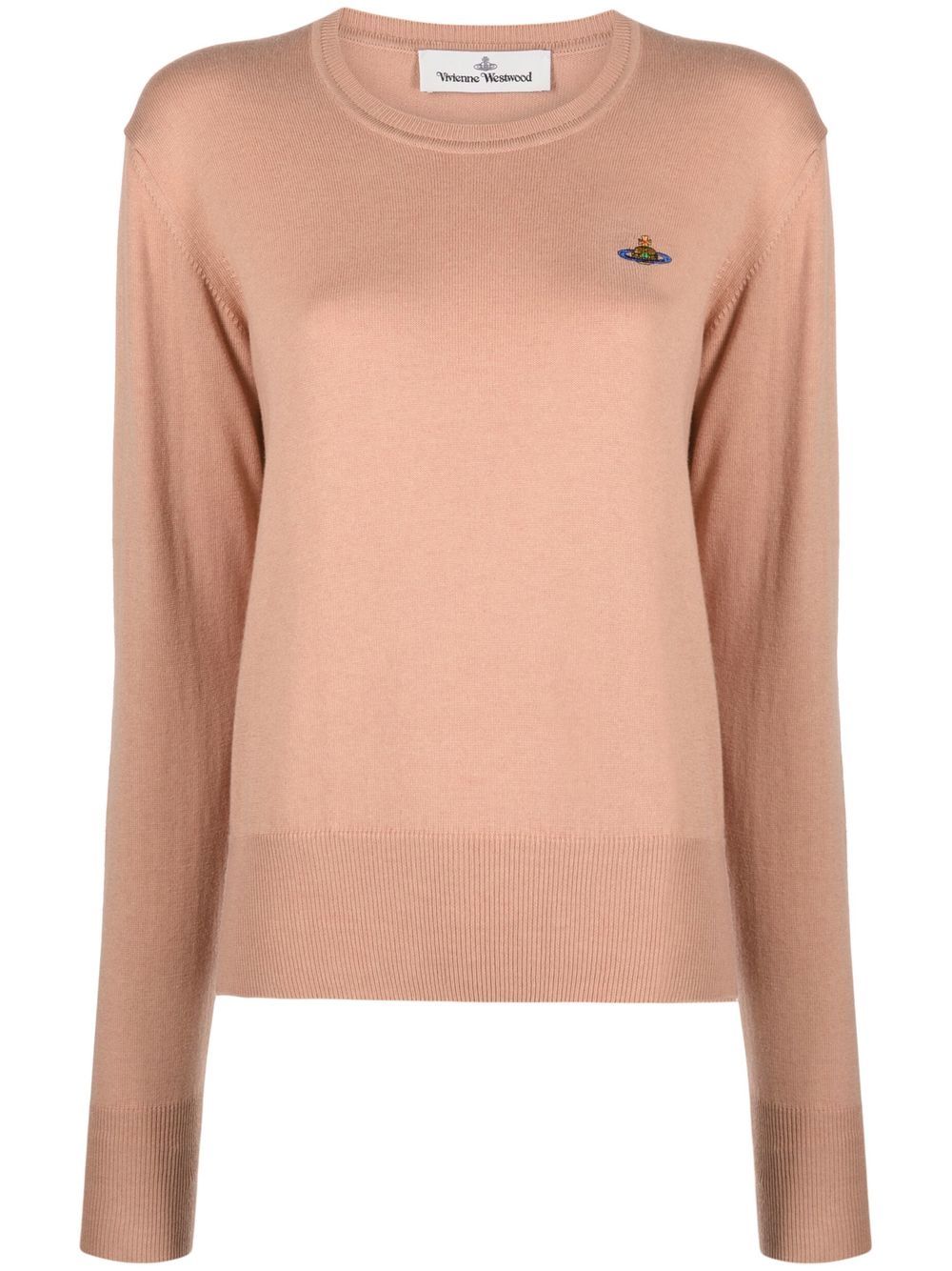 Vivienne Westwood Orb-embroidered crew-neck jumper - Neutrals von Vivienne Westwood