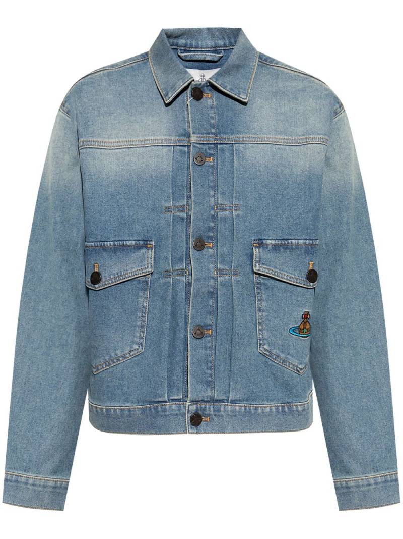 Vivienne Westwood Orb-embroidered jacket - Blue von Vivienne Westwood