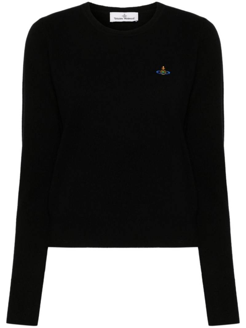 Vivienne Westwood Orb-embroidered jumper - Black von Vivienne Westwood