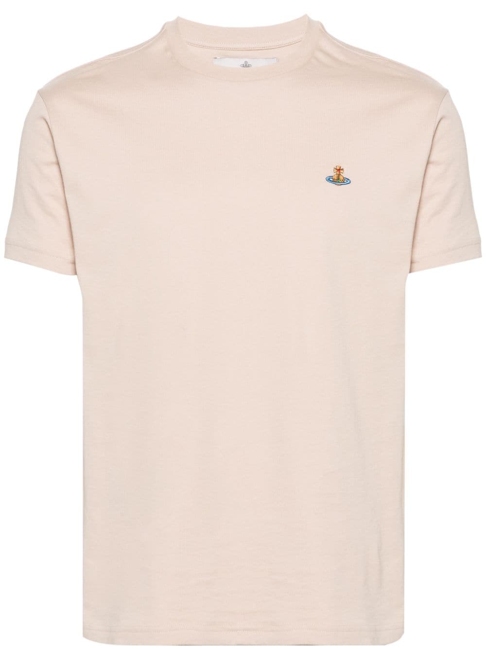 Vivienne Westwood Orb-logo-embroidery cotton T-shirt - Neutrals von Vivienne Westwood