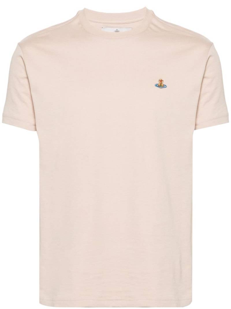 Vivienne Westwood Orb-logo-embroidery cotton T-shirt - Neutrals von Vivienne Westwood