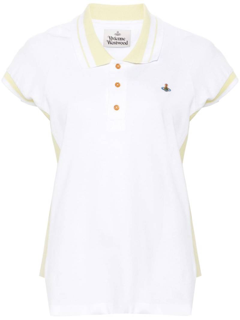 Vivienne Westwood Orb-embroidered polo top - White von Vivienne Westwood