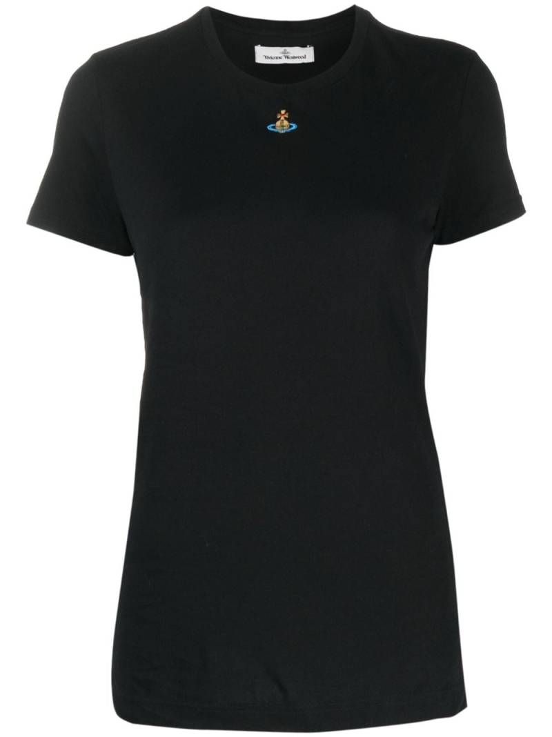Vivienne Westwood Orb logo-embroidery cotton T-shirt - Black von Vivienne Westwood