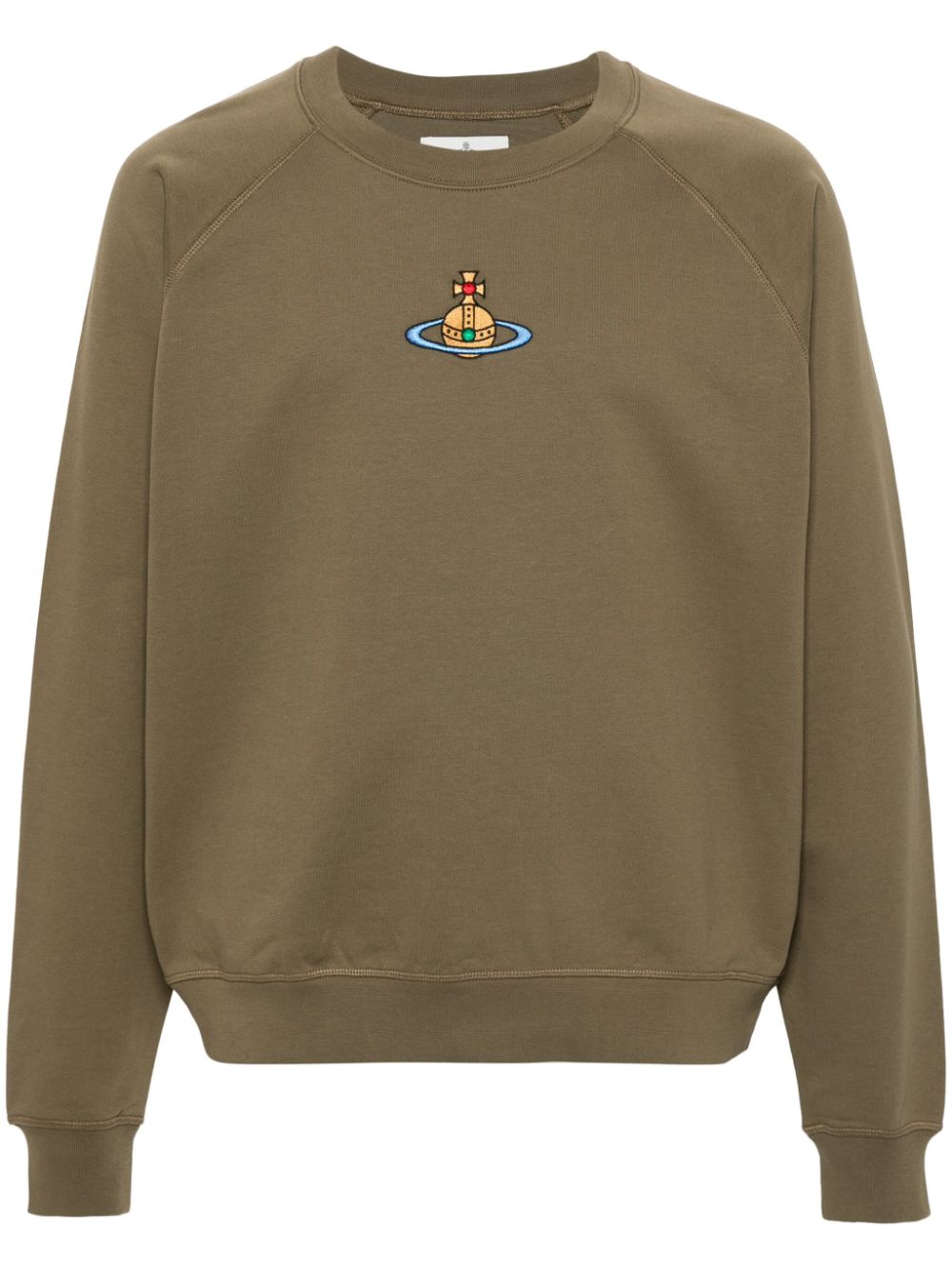 Vivienne Westwood Orb-logo-embroidery sweatshirt - Green von Vivienne Westwood